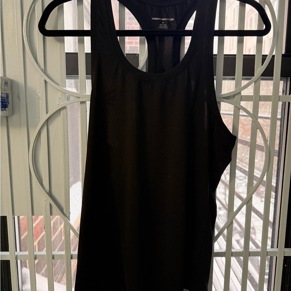 Black Sleeveless Workout Top